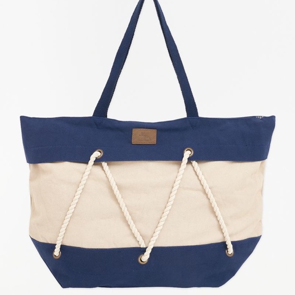 New Nautical Rope‎ Large Zippered Tote - Picture 1 of 3